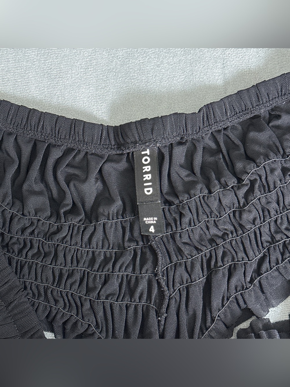 Torrid Black Rumba Ruffle Panty Size 4 Plus Size Pin Up Lingerie 4X Panties - Picture 6 of 8